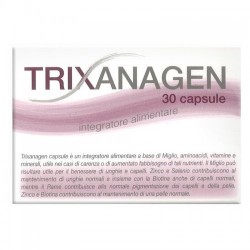 Confezione da 30 capsule di Trixanagen Integratore Per Rinforzare I Capelli Deboli e Delicati.