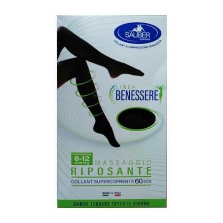Collant Supercoprente Sauber 8-12 Mmhg Fantasia Pois Piccoli Bianco E Nero 3