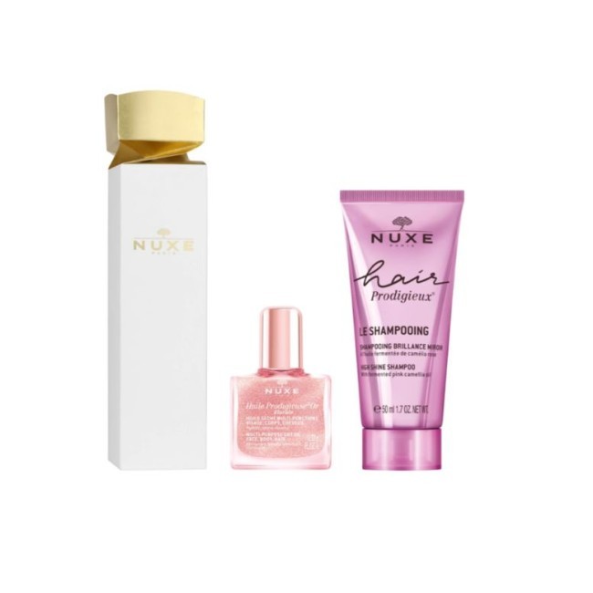 Cofanetto Nuxe contenente Nuxe Hair Shampoo + Huile Prodigieuse Or Floral