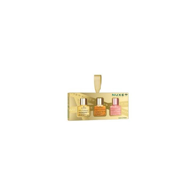 Cofanetto di Nuxe contenente 3 minitaglie dell Huile Prodigieuse classico, Or e Or Floreal 10 ml