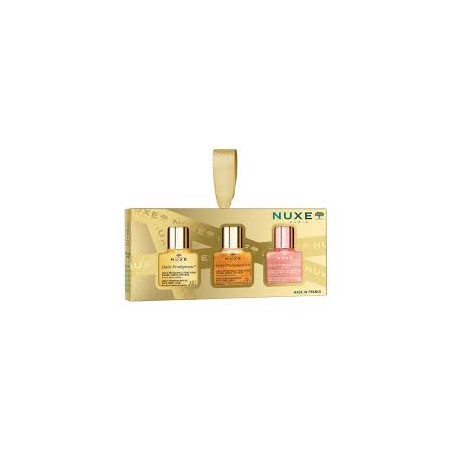 Cofanetto di Nuxe contenente 3 minitaglie dell Huile Prodigieuse classico, Or e Or Floreal 10 ml