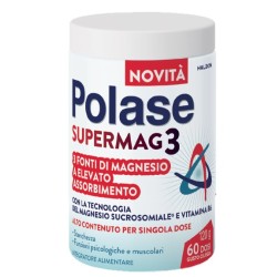 Barattolo da 120 grammi di Polase Supermag3 Integratore Di Magnesio E Vitamina B6.