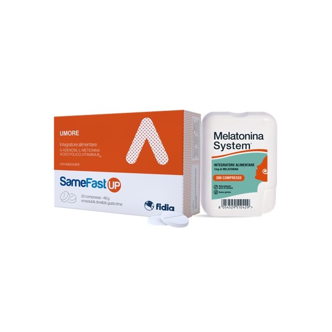 Samefast Up 20 Compresse + Melatonina System 300 Compresse