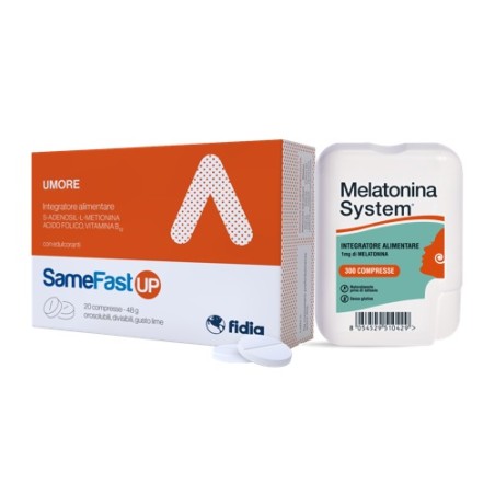 Samefast Up 20 Compresse + Melatonina System 300 Compresse