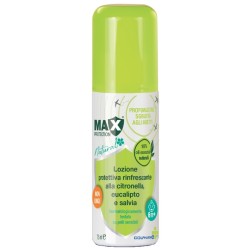 Flacone da 75 ml di Colpharma Max Protection Natural, spray alla citronella contro le zanzare.