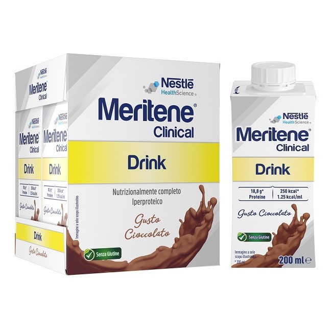 Meritene Clinical Drink Cioccolato 4 Bottiglie Da 200 Ml