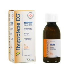 EG Ibuprofene 100 Mg/5Ml Farmaco Per Bambini Contro la Febbre 150 Ml