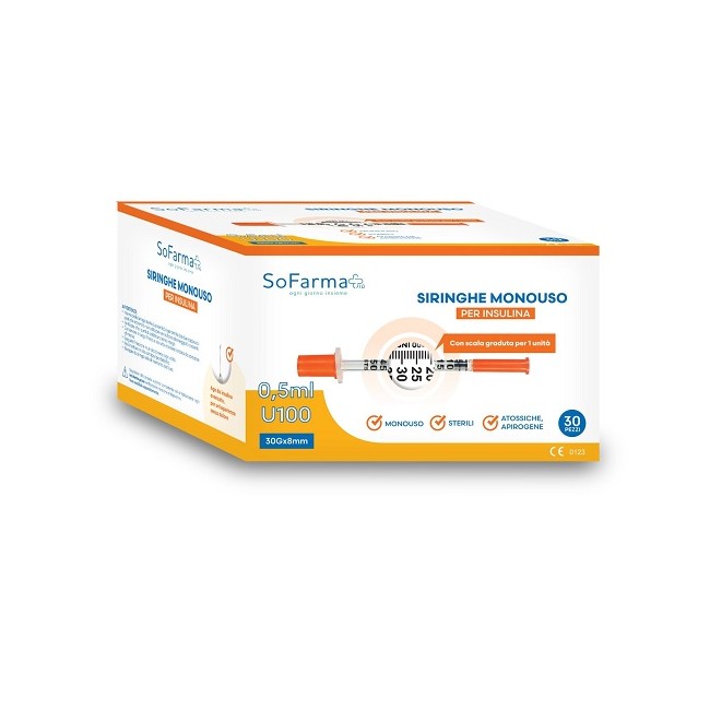 Siringa Per Insulina 0,5 Ml 30 Pezzi Sofarmapiu'