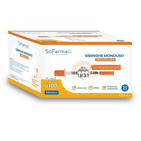 Siringa Per Insulina 1 Ml 30 Pezzi Sofarmapiu'