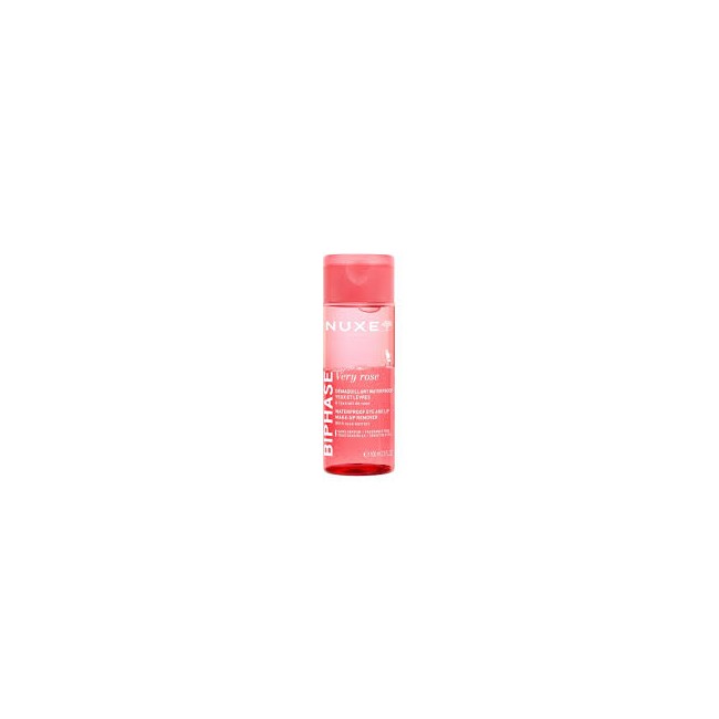 Flacone da 100 ml di Nuxe Very Rose Struccante Occhi e Labbra Waterproof Bifasico