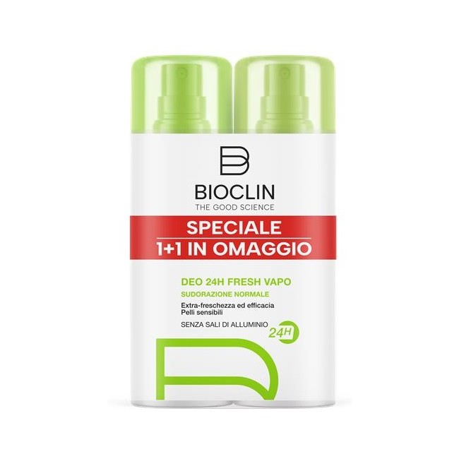 Bioclin Deodorante 24h Vapo Frsg Nuova Formula 2 Pezzi 100 Ml Bipack Bioclin Deodorante 24h Vapo Frsg Nuova Formula 2 Pezzi 100 Ml Bipack