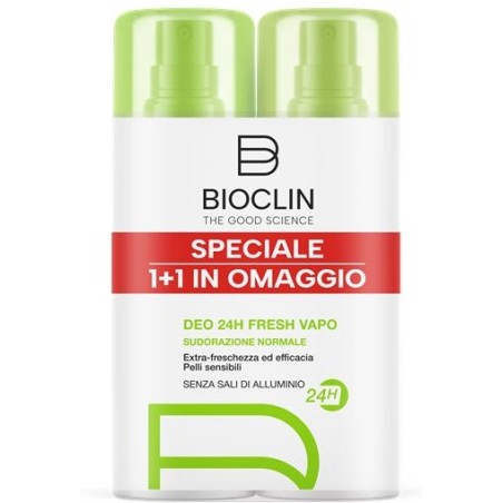 Bioclin Deodorante 24h Vapo Frsg Nuova Formula 2 Pezzi 100 Ml Bipack Bioclin Deodorante 24h Vapo Frsg Nuova Formula 2 Pezzi 100 Ml Bipack