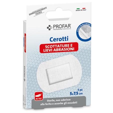 Cerotti Profar Scottature E Lievi Abrasioni In Tnt 5x7,5cm 5 Pezzi Cerotti Profar Scottature E Lievi Abrasioni In Tnt 5x7,5cm 5 Pezzi
