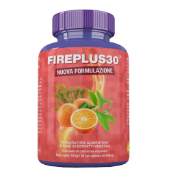 Confezione da 30 capsule di Biosalus Fireplus30, integratore per perdere peso.