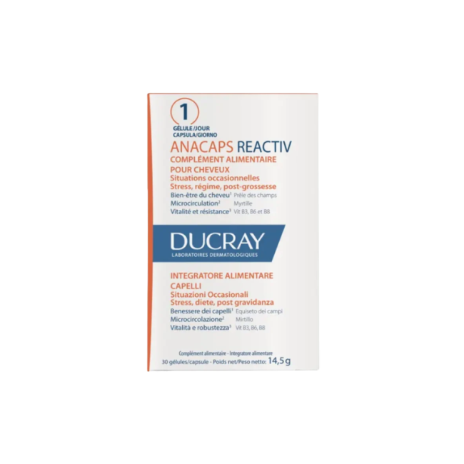 Ducray Anacaps Reactiv Integratore Per La Caduta Dei Capelli 30 Capsule