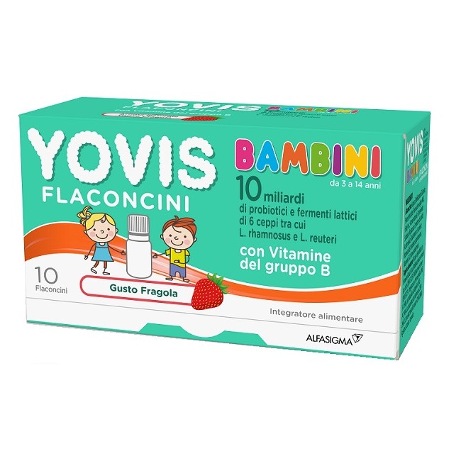 Confezione da 10 flaconi di Yovis Bambini Integratore Di Fermenti Lattici Per Il Benessere Intestinale. Confezione da 10 flaconi di Yovis Bambini Integratore Di Fermenti Lattici Per Il Benessere Intestinale.