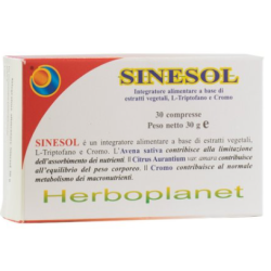 Confezione da 30 compresse di Sinesol, integratore per controllare il peso corporeo.