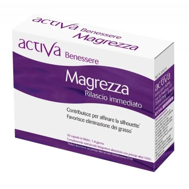 Confezione da 30 capsule di Benessere magrezza, integratore per eliminare il grasso in eccesso. Confezione da 30 capsule di Benessere magrezza, integratore per eliminare il grasso in eccesso.