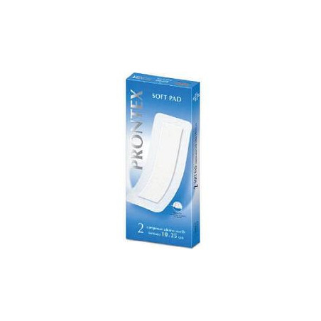 GARZA COMPRESSA PRONTEX SOFT PAD 10X25 CM 2 PEZZI