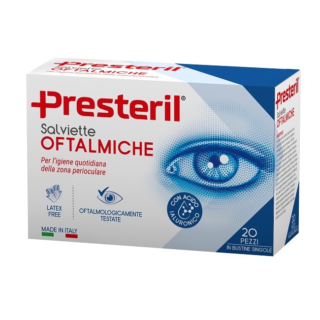 Salviette Oftalmiche Presteril 20 Pezzi