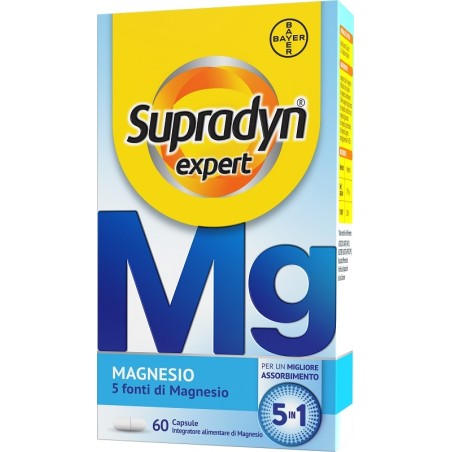 Confezione da 60 capsule di Supradyn Expert Magnesio Integratore Contro La Stanchezza Fisica E Mentale. Confezione da 60 capsule di Supradyn Expert Magnesio Integratore Contro La Stanchezza Fisica E Mentale.