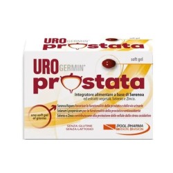 Confezione da 60 capsule di PoolPharma Urogermin Prostata Integratore Per Ipertrofia Prostatica Benigna.