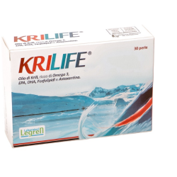 Confezione da 30 perle di Krilife, integratore per ridurre il colesterolo.
