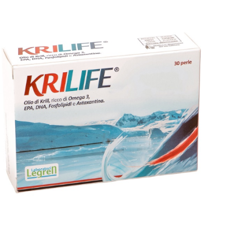 Confezione da 30 perle di Krilife, integratore per ridurre il colesterolo. Confezione da 30 perle di Krilife, integratore per ridurre il colesterolo.