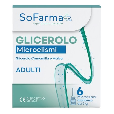 Glicerolo Microclismi Adulti 9 G 6 Pezzi Sofarmapiu' Glicerolo Microclismi Adulti 9 G 6 Pezzi Sofarmapiu'