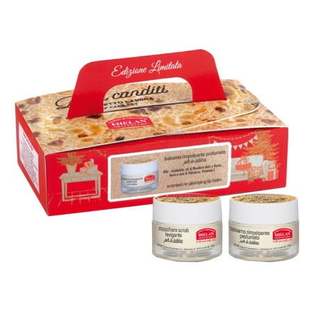 Cofanetto Panettone Labbra 1 Maschera Scrub Levigante 13 Ml + 1 Balsamo Rimpolpante Profumato 13 Ml Cofanetto Panettone Labbra 1 Maschera Scrub Levigante 13 Ml + 1 Balsamo Rimpolpante Profumato 13 Ml
