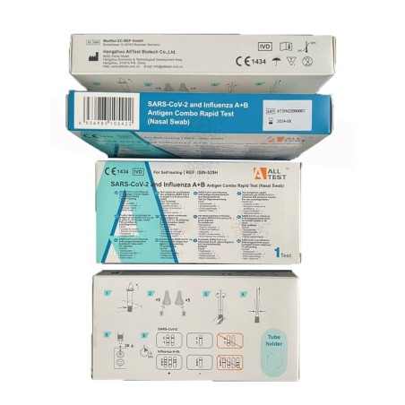 Test Antigenico Rapido Covid-19 Alltest Autodiagnostico Determinazione Qualitativa Antigeni Sars-cov-2 E Influenza A+b In Tampon