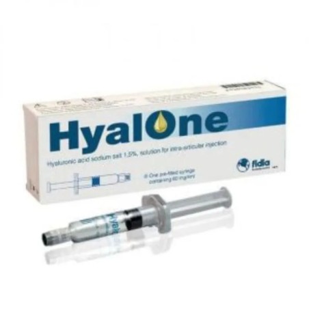 Confezione singola da 1 pezzo di Hyalone Siringa Intra-articolare per Dolori Articolari E Rinforzare Le Cartilagini 60 mg/4ml.