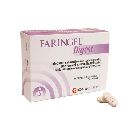 Confezione da 20 compresse di Faringel Digest Integratore Per Mal Di Stomaco e Problemi Digestivi. Confezione da 20 compresse di Faringel Digest Integratore Per Mal Di Stomaco e Problemi Digestivi.