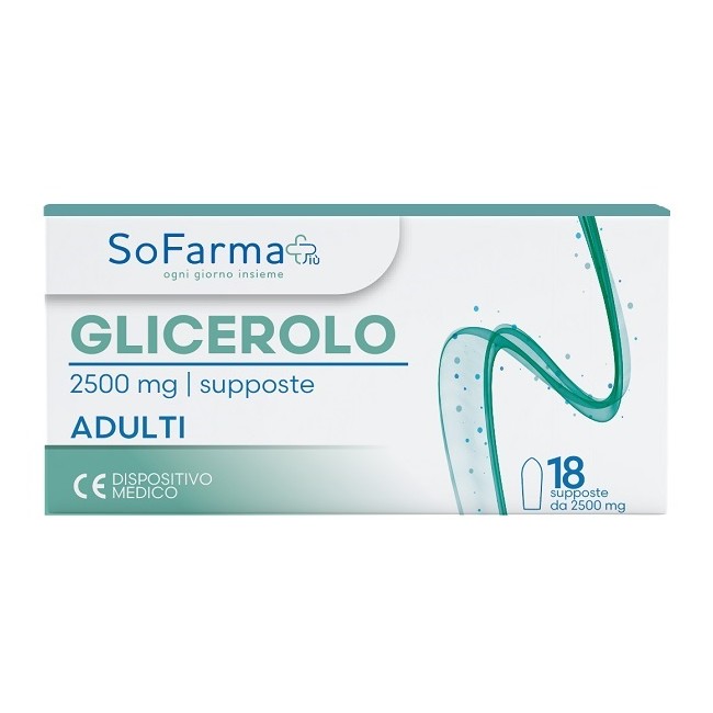 Glicerolo Supposte Adulti 2250 Mg 18 Pezzi Sofarmapiu' Glicerolo Supposte Adulti 2250 Mg 18 Pezzi Sofarmapiu'