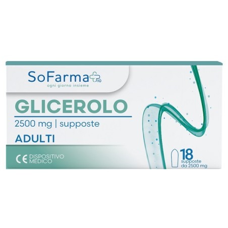 Glicerolo Supposte Adulti 2250 Mg 18 Pezzi Sofarmapiu' Glicerolo Supposte Adulti 2250 Mg 18 Pezzi Sofarmapiu'