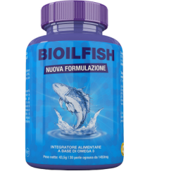 Confezione da 30 perle di Bioilfish, integratore per la salute cerebrale e visiva.