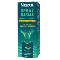 Nazar Spray Nasale Decongestionante Soluzione Ipertonica 2,2% 20 Ml