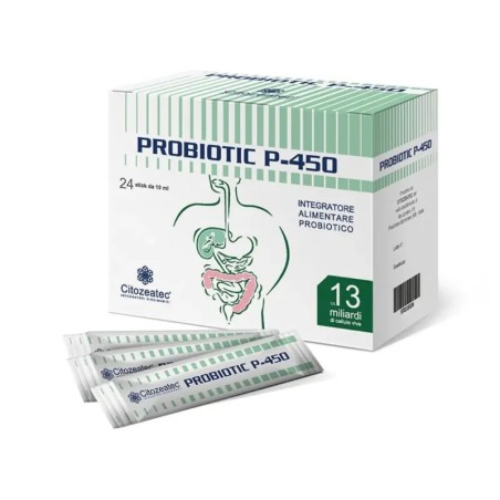 Confezione da 24 stick di Probiotic P-450 Integratore Per La Ricolonizzazione Intestinale E La Diarrea. Confezione da 24 stick di Probiotic P-450 Integratore Per La Ricolonizzazione Intestinale E La Diarrea.