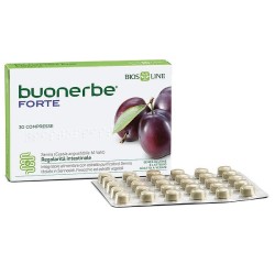 Confezione risparmio da 90 compresse di Bios Line Buonerbe Forte Integratore Per La Regolarità Intestinale.
