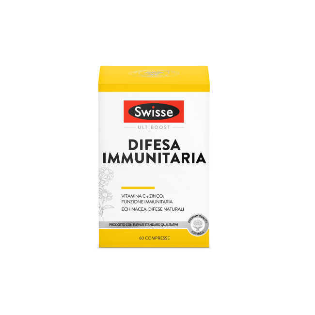 Confezione da 60 compresse di Swisse Difesa Immunitaria, integratore per rafforzare il sistema immunitario. Confezione da 60 compresse di Swisse Difesa Immunitaria, integratore per rafforzare il sistema immunitario.