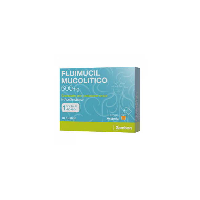 Fluimucil Mucolitico 10 bustine N-acetilcisteina 600 mg Fluimucil Mucolitico 10 bustine N-acetilcisteina 600 mg