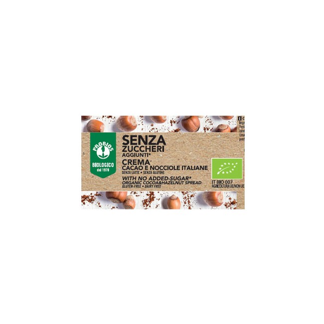 Crema Spalmabile Cacao/nocciole Senza Zuccheri Aggiunti 200 G