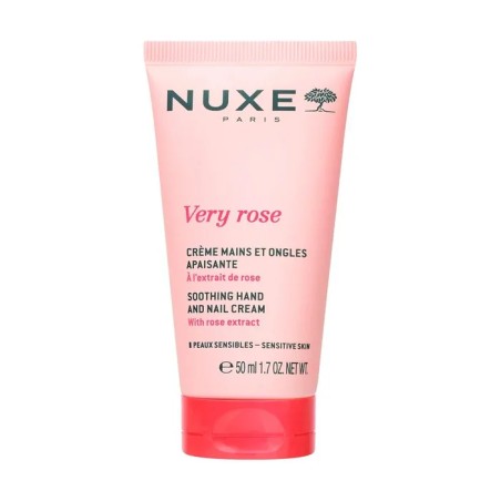 Tubetto da 50 ml di Nuxe Very Rose Crema Nutriente Mani e Unghie