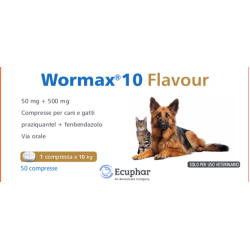 Wormax 10 Flavour 50 Mg + 500 Mg Compresse Per Cani E Gatti