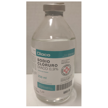 SODIO CLORURO DIACO*0,9% 250ML SODIO CLORURO DIACO*0,9% 250ML