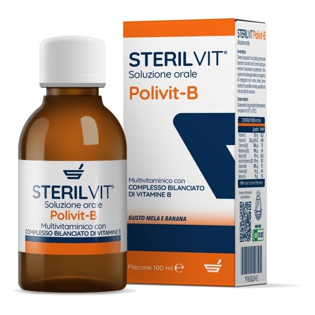 Sterilvit Polivit-b Soluzione Orale Gusto Mela Banana 100 Ml