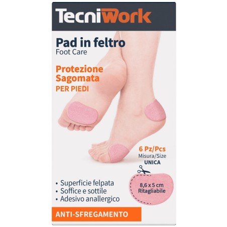 Pad In Feltro Sagomato 8,6x5cm 6 Pezzi