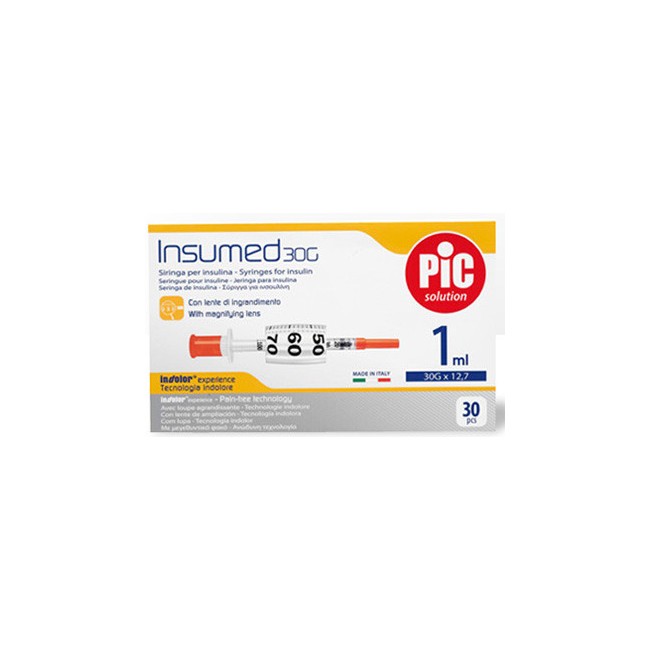 Siringa Per Insulina Pic 1 Ml 100 Ui Ago 28 Gauge 1-2 Siringa Per Insulina Pic 1 Ml 100 Ui Ago 28 Gauge 1-2