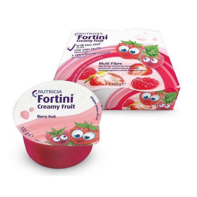 Fortini Creamy Fruit Multi Fibre Frutti Rossi 4x100 G