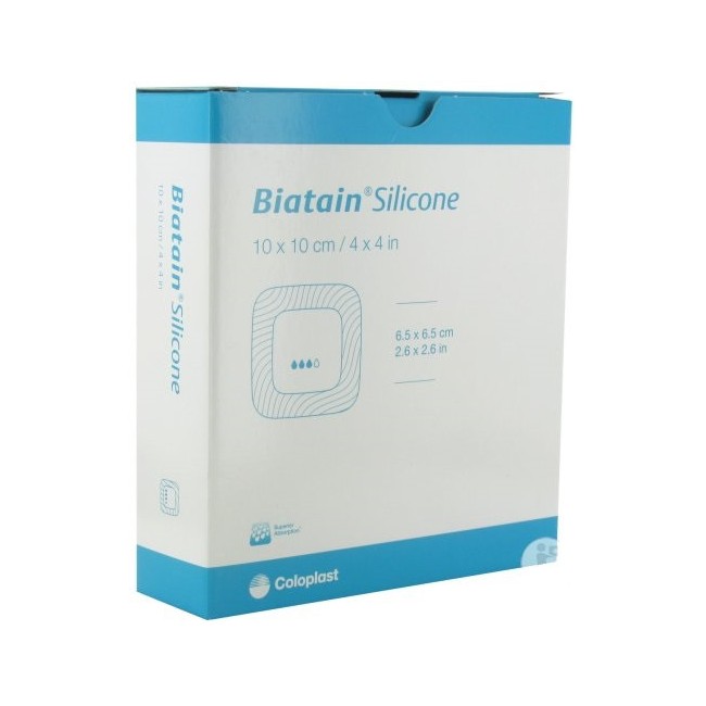 Medicazione Biatain In Schiuma Di Poliuretano Con Bordo Adesivo In Silicone Lite 10x10 Cm 10 Pezzi Medicazione Biatain In Schiuma Di Poliuretano Con Bordo Adesivo In Silicone Lite 10x10 Cm 10 Pezzi